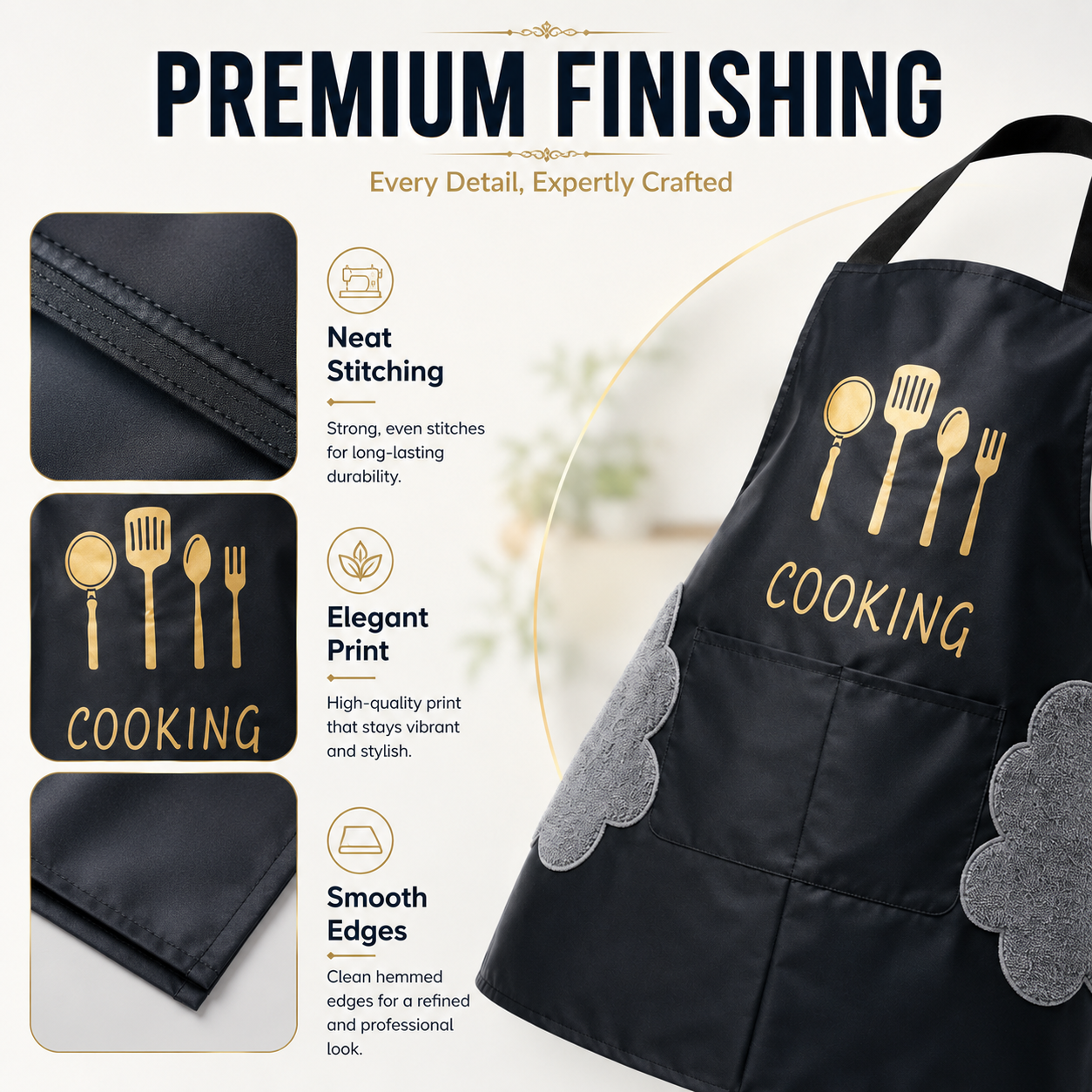 😍Mess-Free Multipurpose Apron | ✨Cook like a chef | 🔥Buy 1 get 1 free