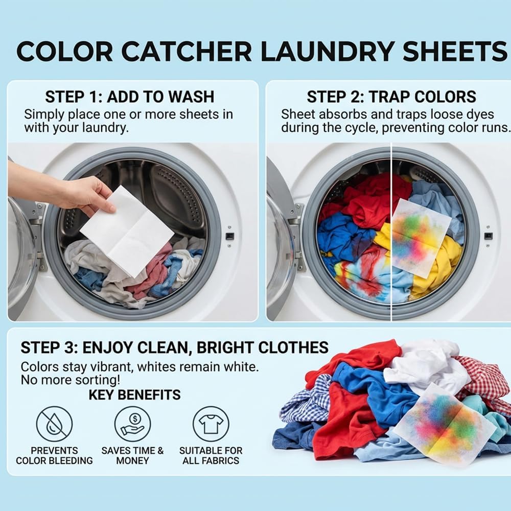 Magic Sheets | Long-Lasting Color Protection | Protects Whites & Colors | Buy 1 Get 1 Free🔥