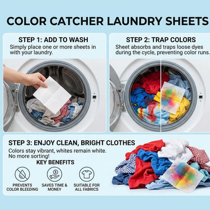 Magic Sheets | Long-Lasting Color Protection | Protects Whites & Colors | Buy 1 Get 1 Free🔥