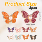 Butterfly Pearl Brooch Pin Set for Women | Stylish Dress, Scarf & Waist Adjuster | 60% OFF🔥