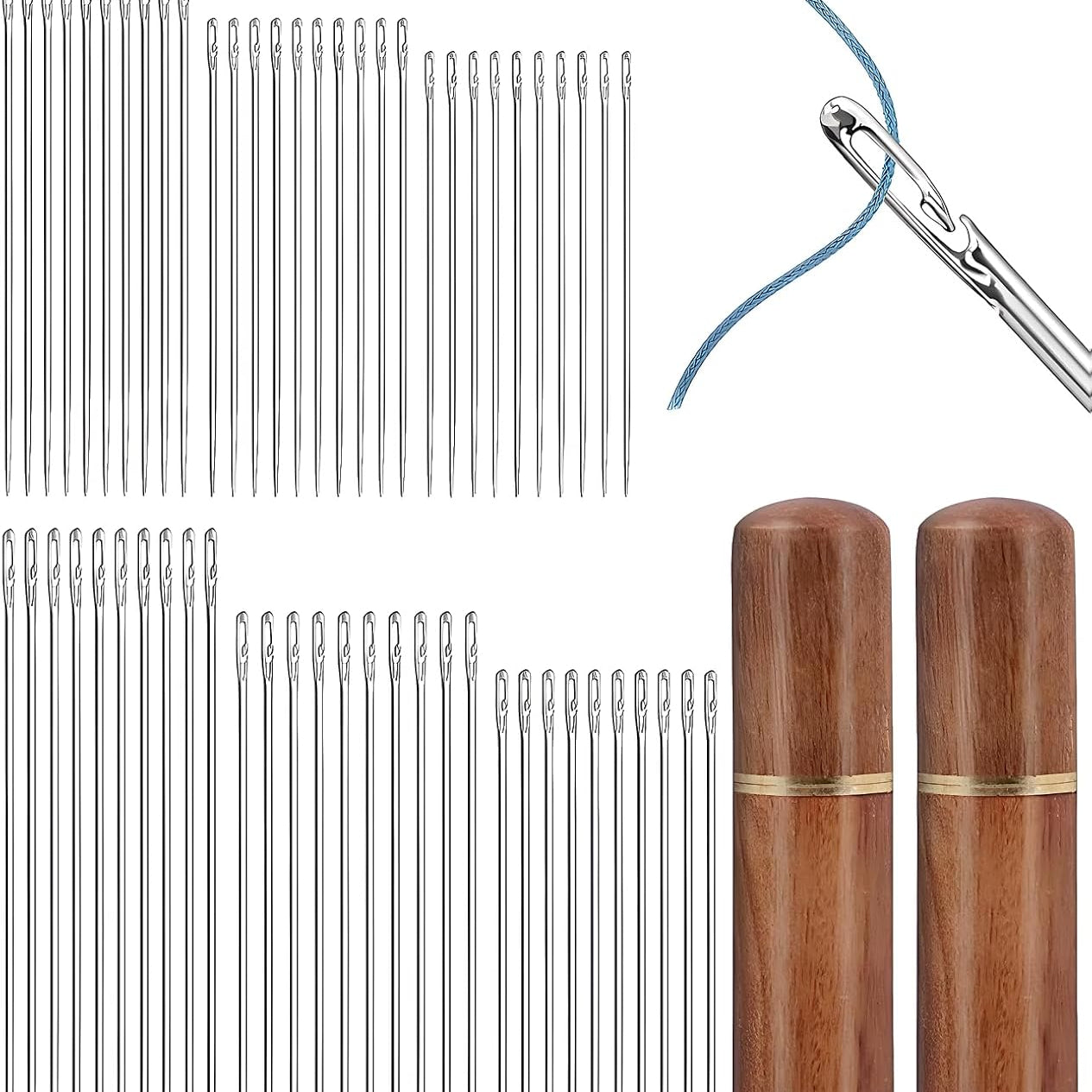 30pcs Self-Threading Sewing Needles | Easy Thread for All Fabrics🔥