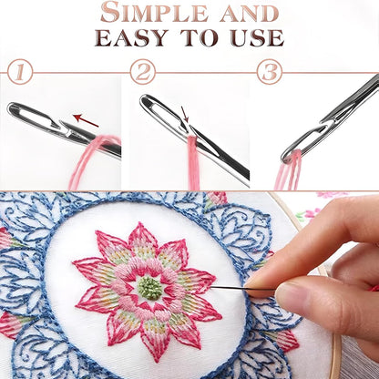 30pcs Self-Threading Sewing Needles | Easy Thread for All Fabrics🔥