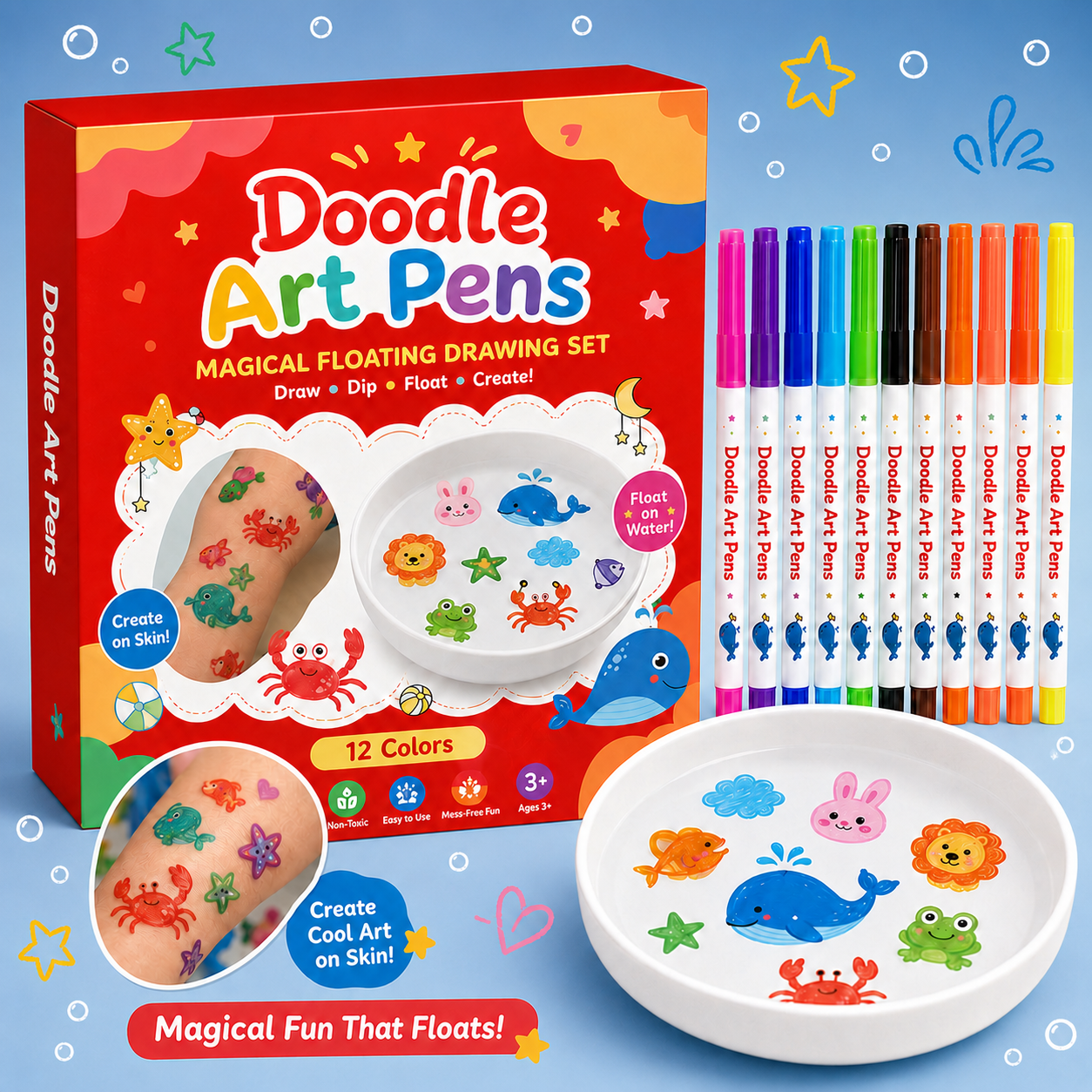 Doodle Art Pens | Draw, Float & Reuse |🔥Buy 1 Get 1 Free 🔥