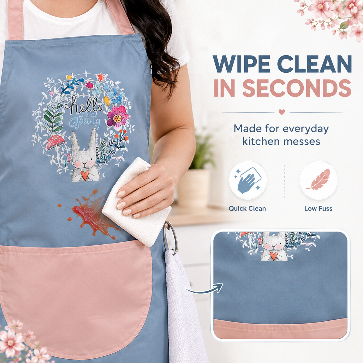 😍Mess-Free Multipurpose Apron | ✨Cook like a chef | 🔥Buy 1 get 1 free