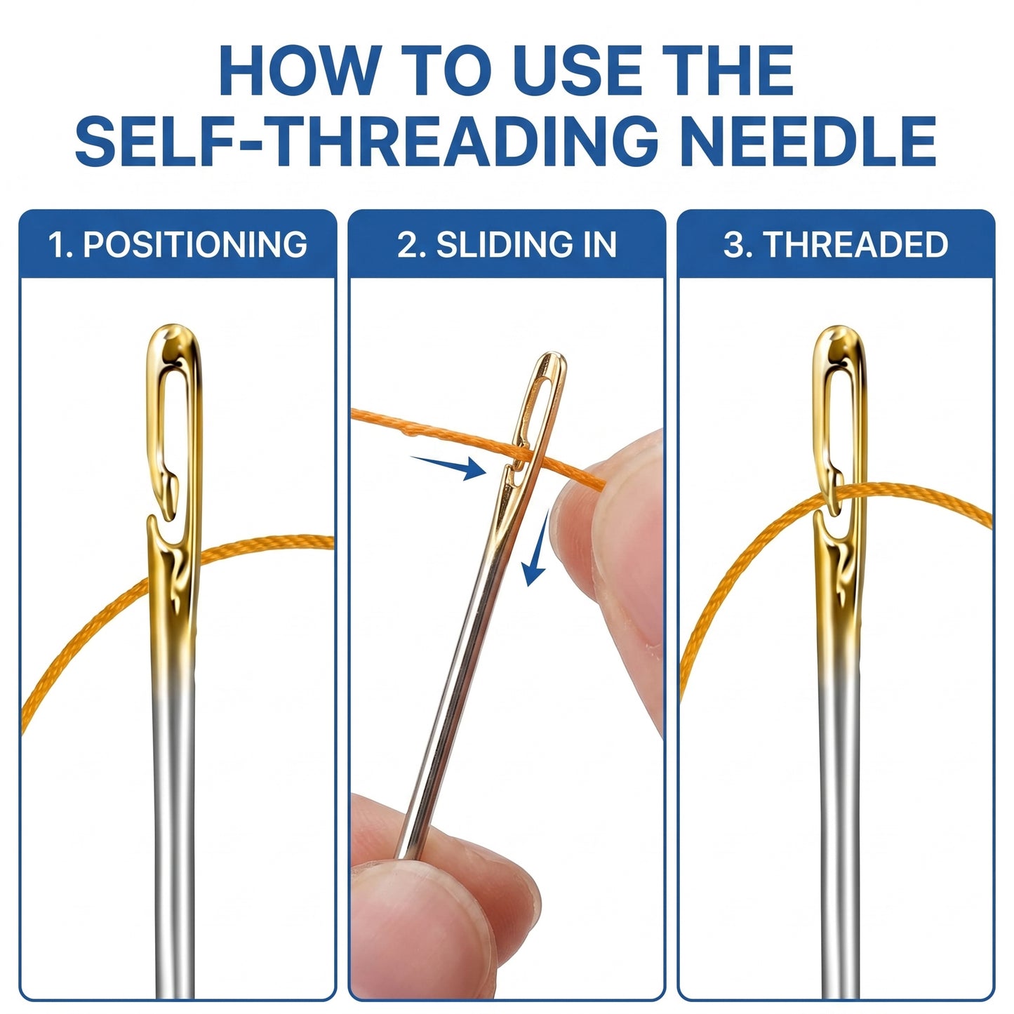 Self-Threading Sewing Needles | Magic Smart Slot Design |    Buy 1 Get 1 - Only for Today 🔥