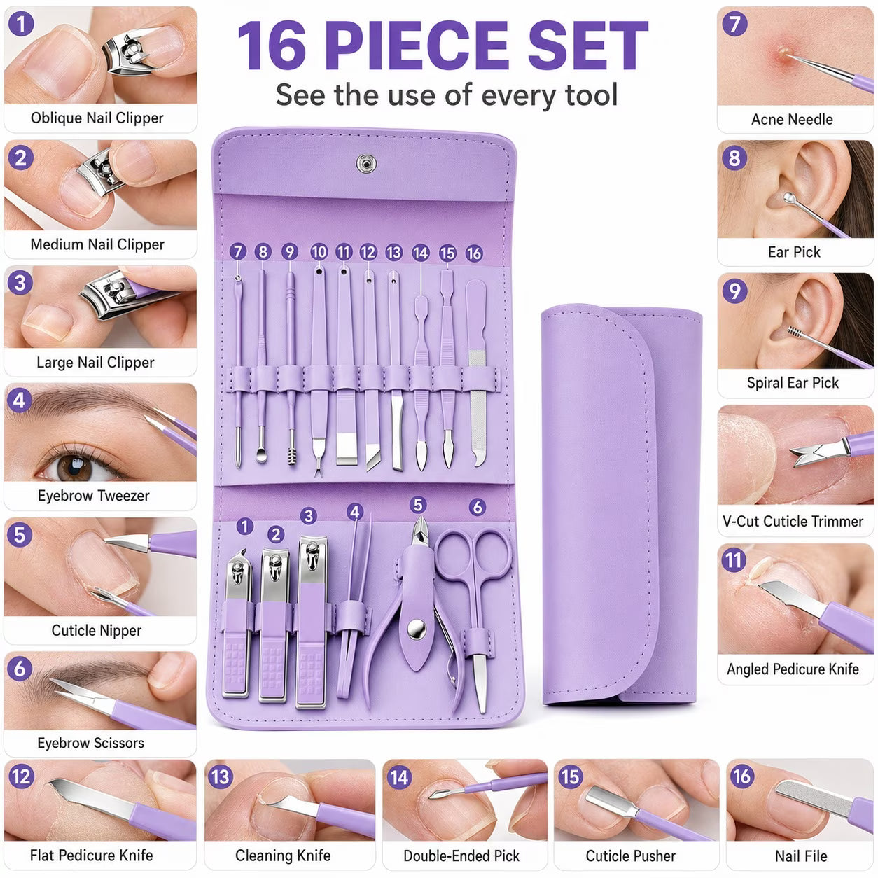 16-in-One Nail Care Kit- Salon like Grooming at Home💅
