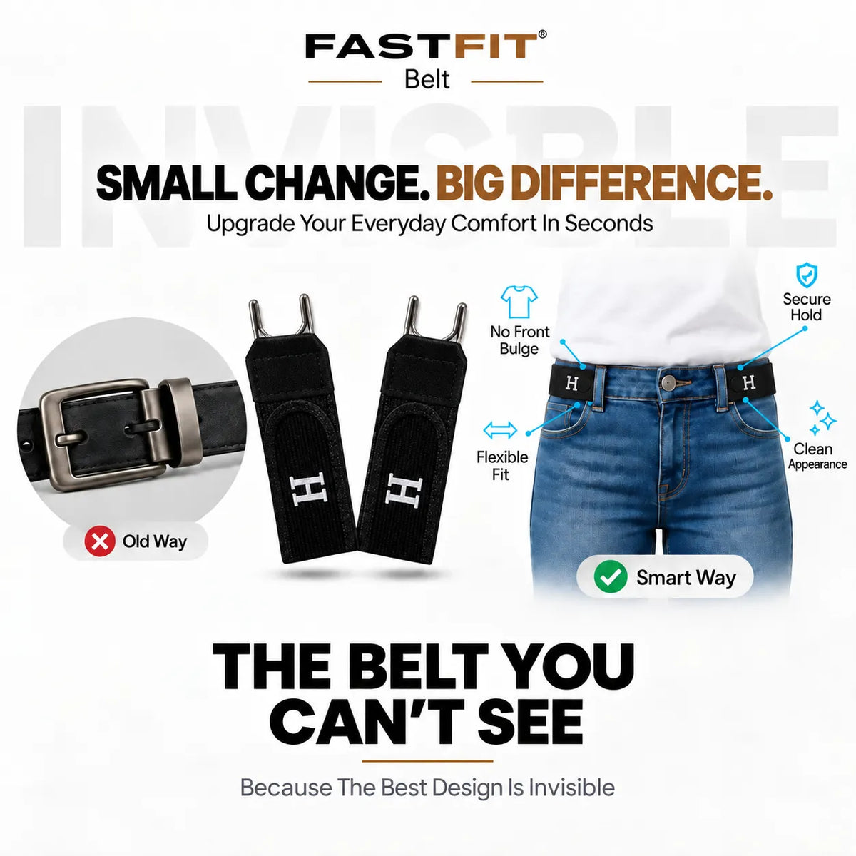 FASTFIT Belt | Comfortable Fit Without Bulk | Buy 1 Get 1 Free🔥