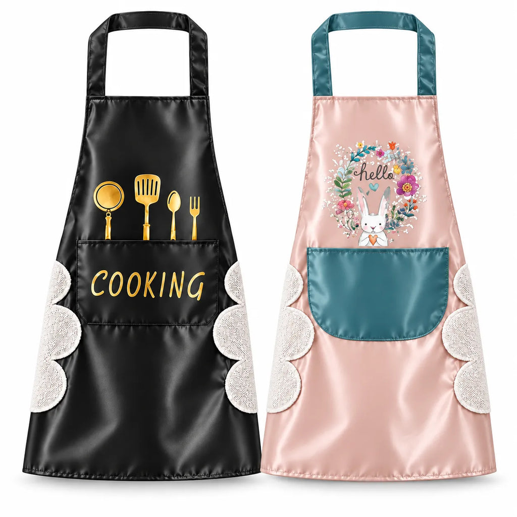 Kitchenchef's Apron -  ✨ High Quality | Buy 1 Get 1 Free | Black & Cream