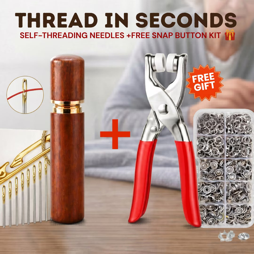 Self Threading Needles | FREE Snap Button Kit 🔥 – ShopVise